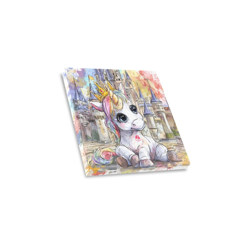 Cute unicorn Frame Canvas Print 12"x12"