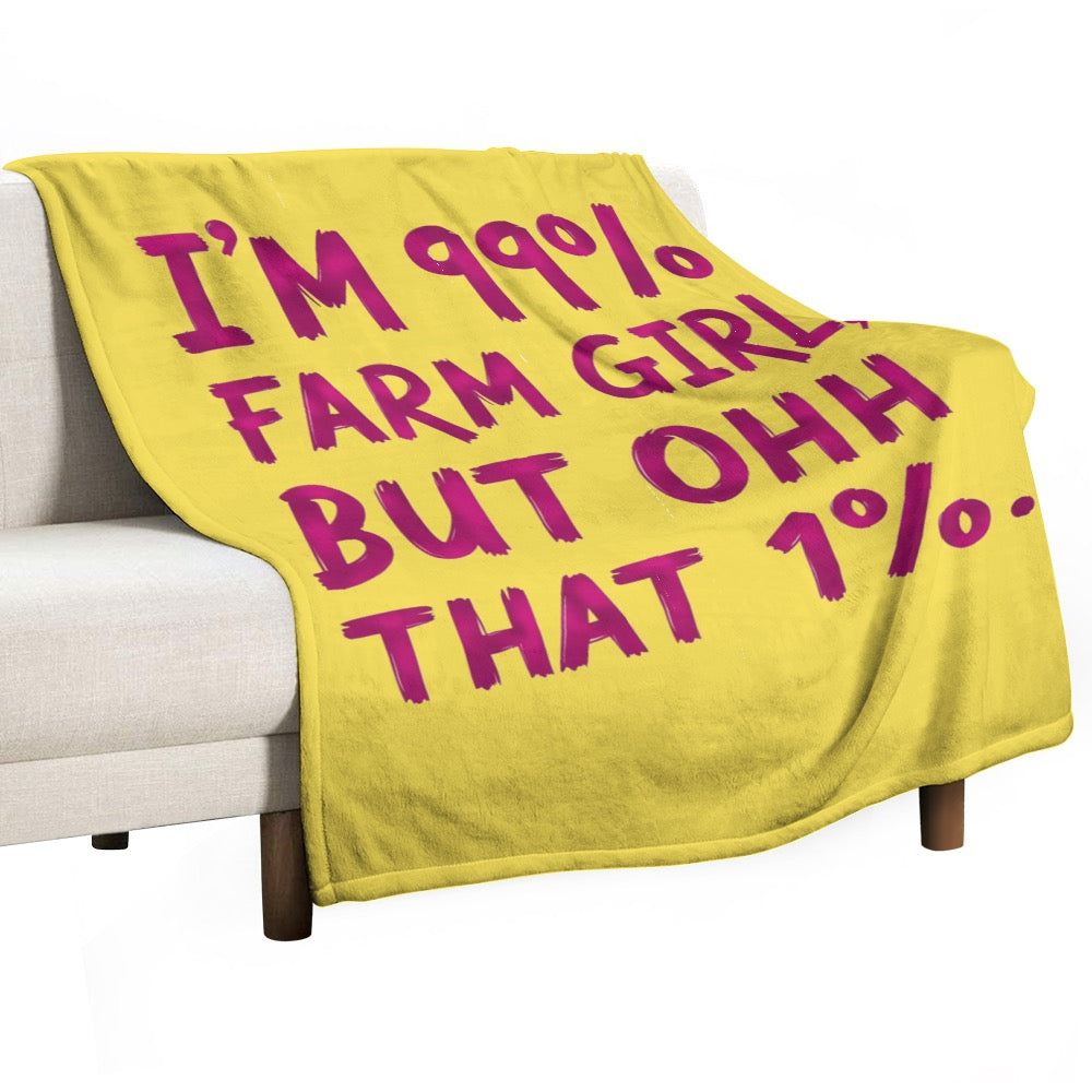 Ultra-Soft Flannel Blanket FARM girl
