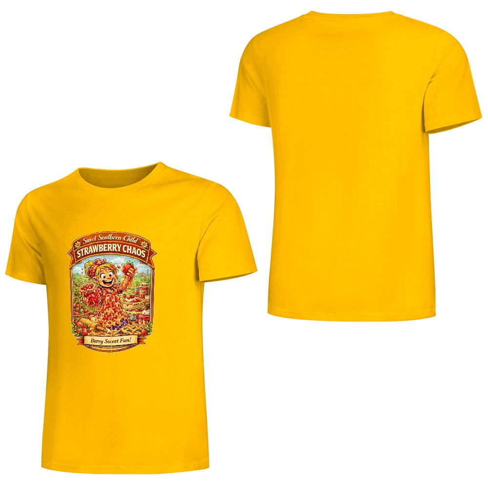 New Pure cotton short sleeved T-shirt Strawberry chaos