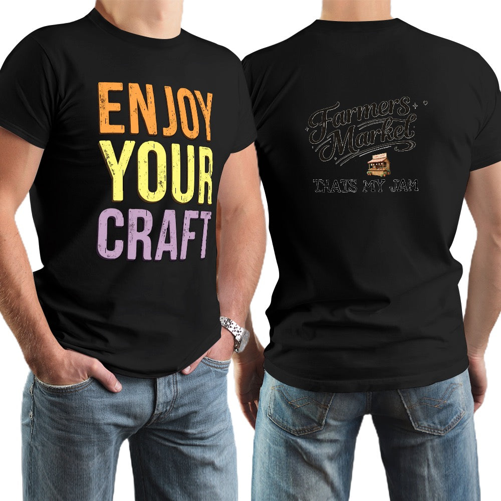 New High quality Men's T-shirt 100% Cotton Enjoy your craft