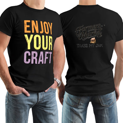 New High quality Men's T-shirt 100% Cotton Enjoy your craft