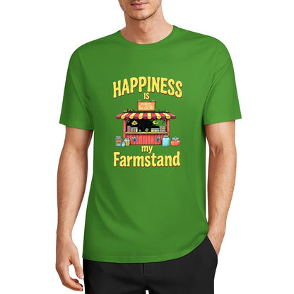 New Pure cotton short sleeved T-shirt happiness is my farmstand