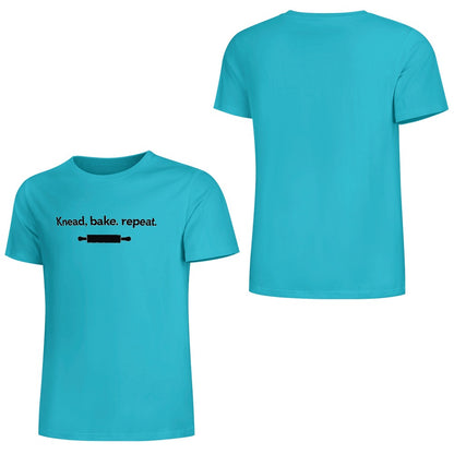 New Pure cotton short sleeved T-shirt knead bake repeat