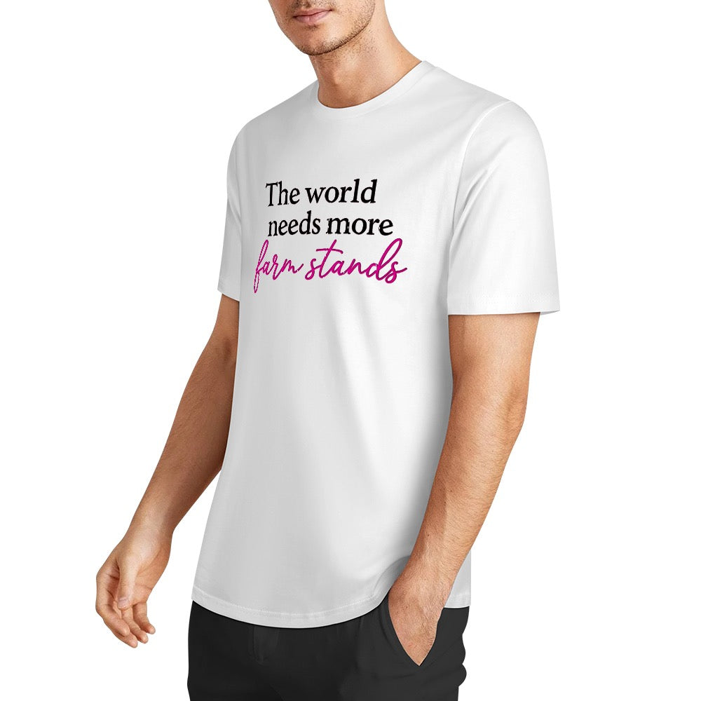 New Pure cotton short sleeved T-shirt the world needs more farmstands