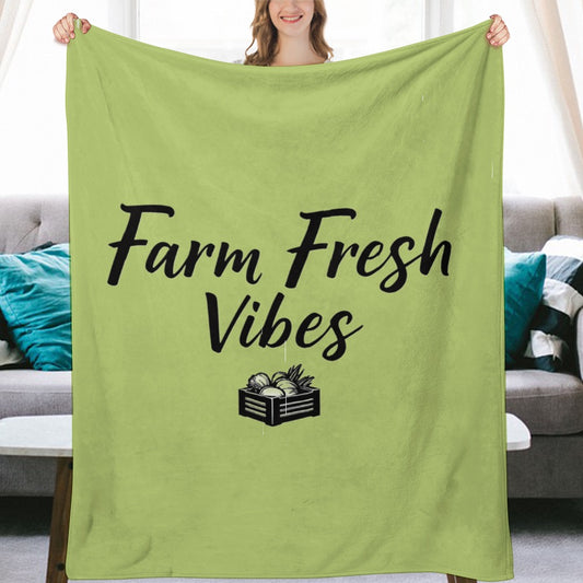 Ultra-Soft Flannel Blanket FARM fresh vibes
