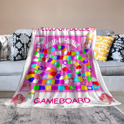 Hello-Oh-Dollie GameBoard blanket Ultra-Soft Flannel Blanket 30”x40”