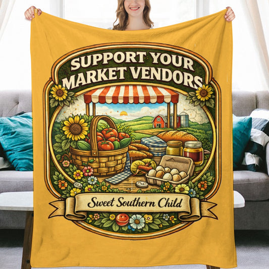 Ultra-Soft Flannel Blanket support your market vendors