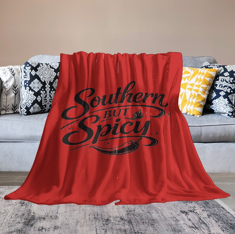 Ultra-Soft Flannel Blanket Southern but spicy