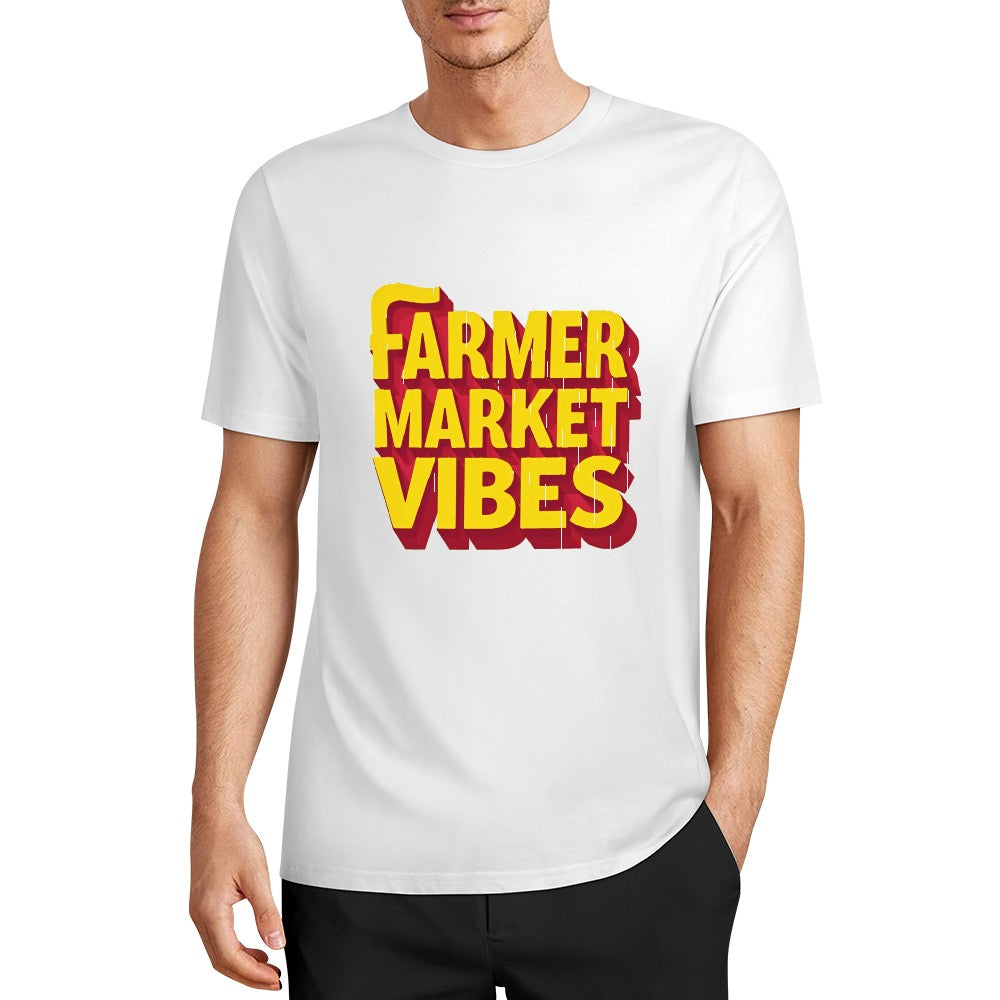 New Pure cotton short sleeved T-shirt Farmers Market vibe