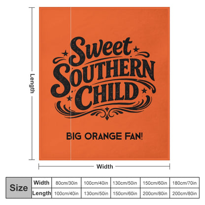 Ultra-Soft Flannel Blanket Big orange fan