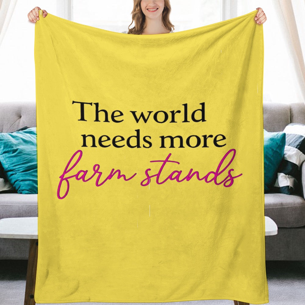 Ultra-Soft Flannel Blanket The world needs more farmstands