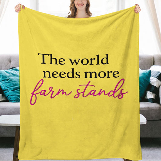 Ultra-Soft Flannel Blanket The world needs more farmstands