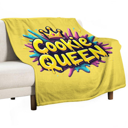 Ultra-Soft Flannel Blanket Cookie queen