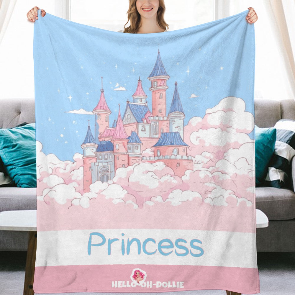 HELLO-OH-DOLLIE PRINCESS Ultra-Soft Flannel Blanket 40”x50”
