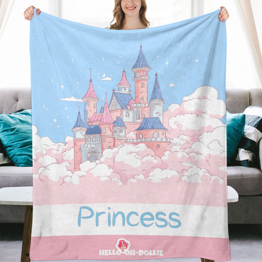 HELLO-OH-DOLLIE PRINCESS Ultra-Soft Flannel Blanket 40”x50”