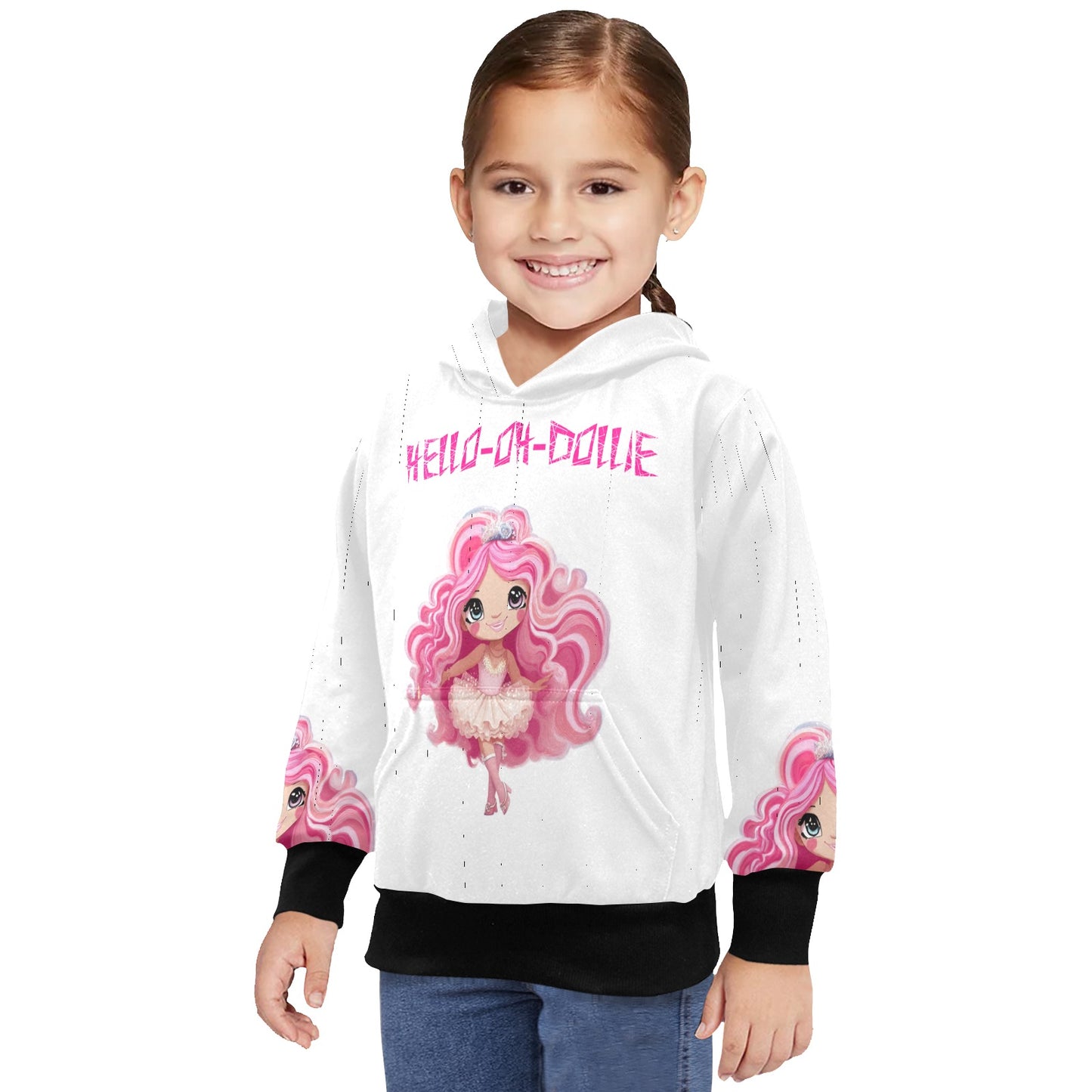 HELLO-OH-DOLLIE Ballet Little Girls' Long Sleeve Hoodie