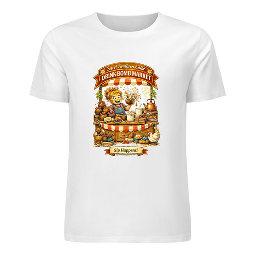 New Pure cotton short sleeved T-shirt Drink bomb