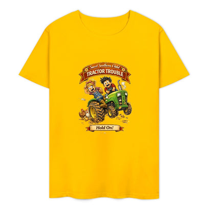 New Pure cotton short sleeved T-shirt Tractor trouble