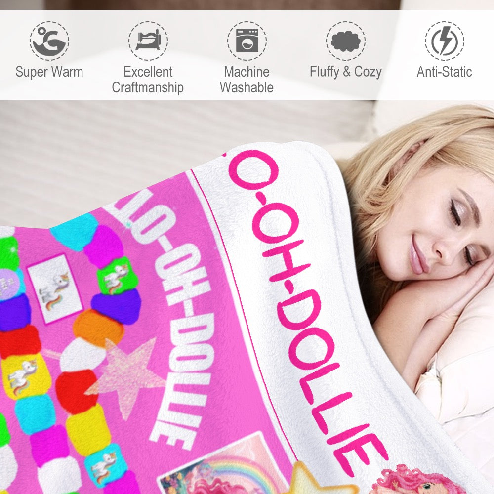 Hello-Oh-Dollie GameBoard blanket Ultra-Soft Flannel Blanket 30”x40”