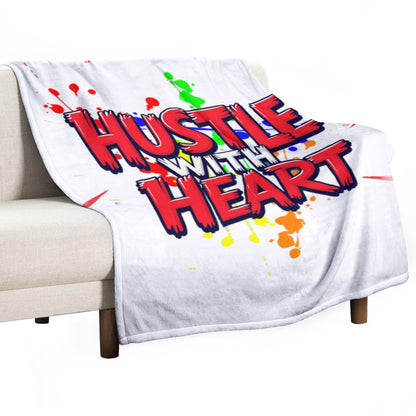 Ultra-Soft Flannel Blanket Hassle with heart