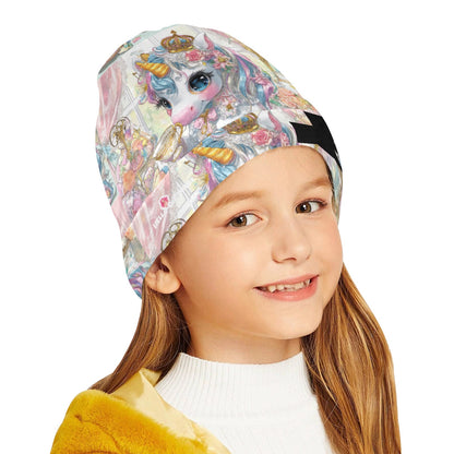 Hello-oh-Dollie unicorn tea party All Over Print Beanie for Kids