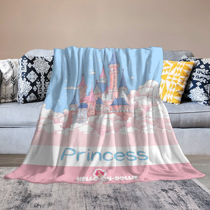 HELLO-OH-DOLLIE PRINCESS Ultra-Soft Flannel Blanket 40”x50”