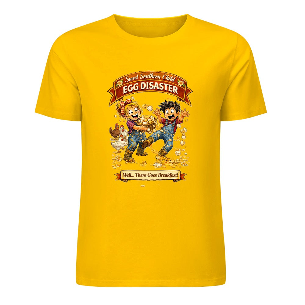 New Pure cotton short sleeved T-shirt egg disaster
