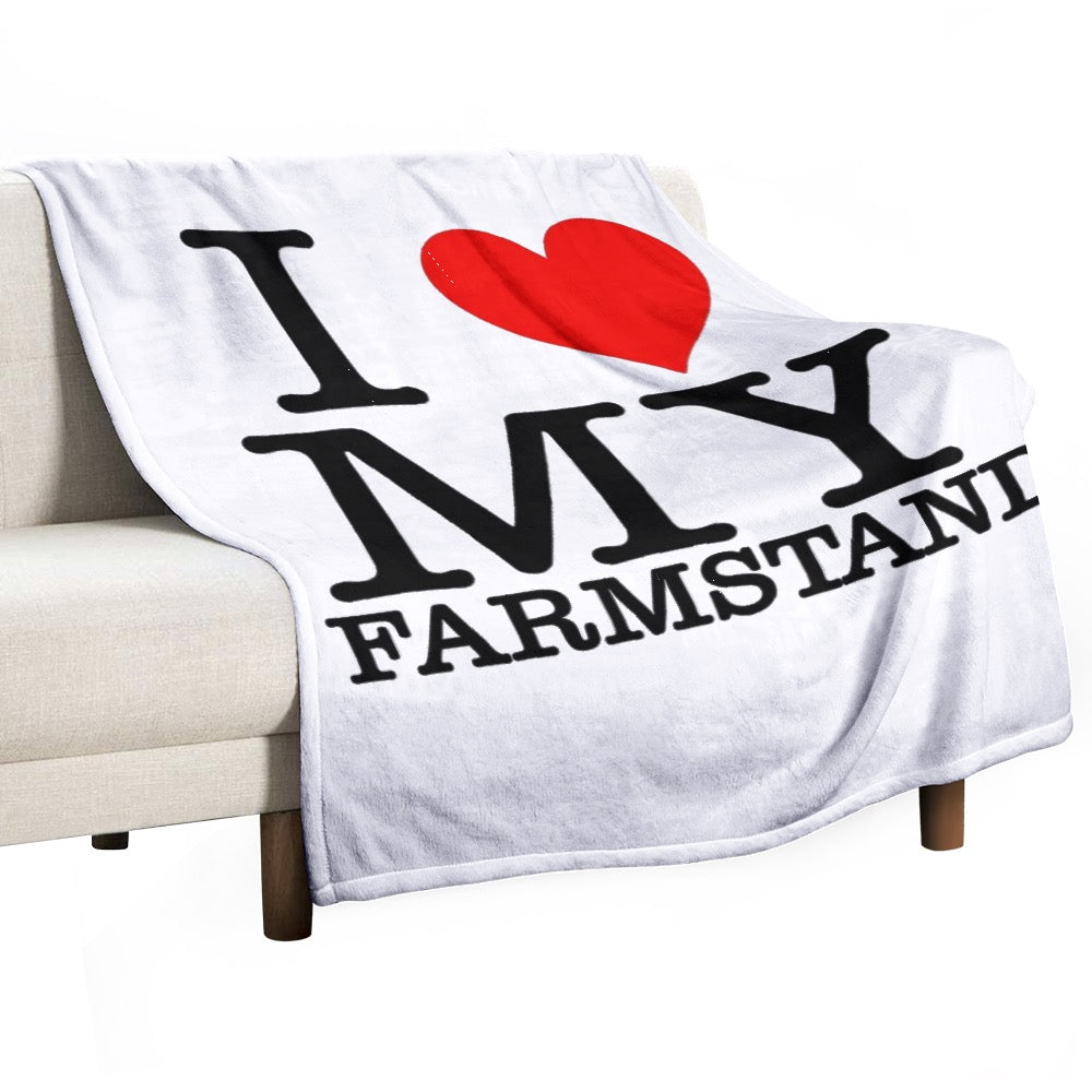 Ultra-Soft Flannel Blanket  I love my farmstand