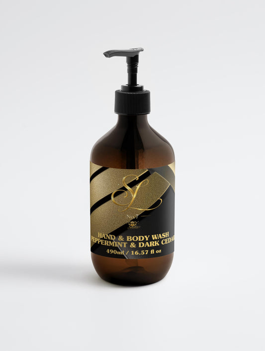 SL Hand & Body Wash, Peppermint & Dark Cedar